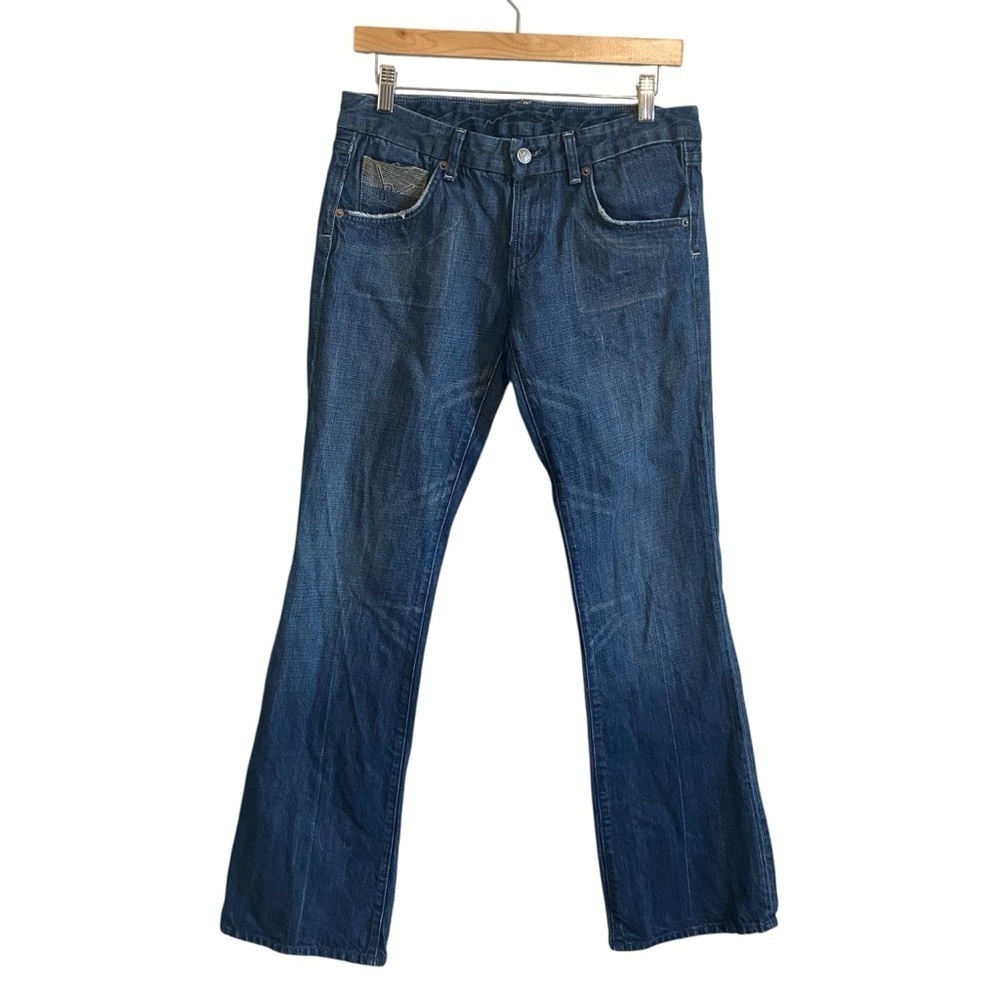 Citizens of Humanity Y2k Designer Dark Wash Low Rise Bootcut Jeans Size 28